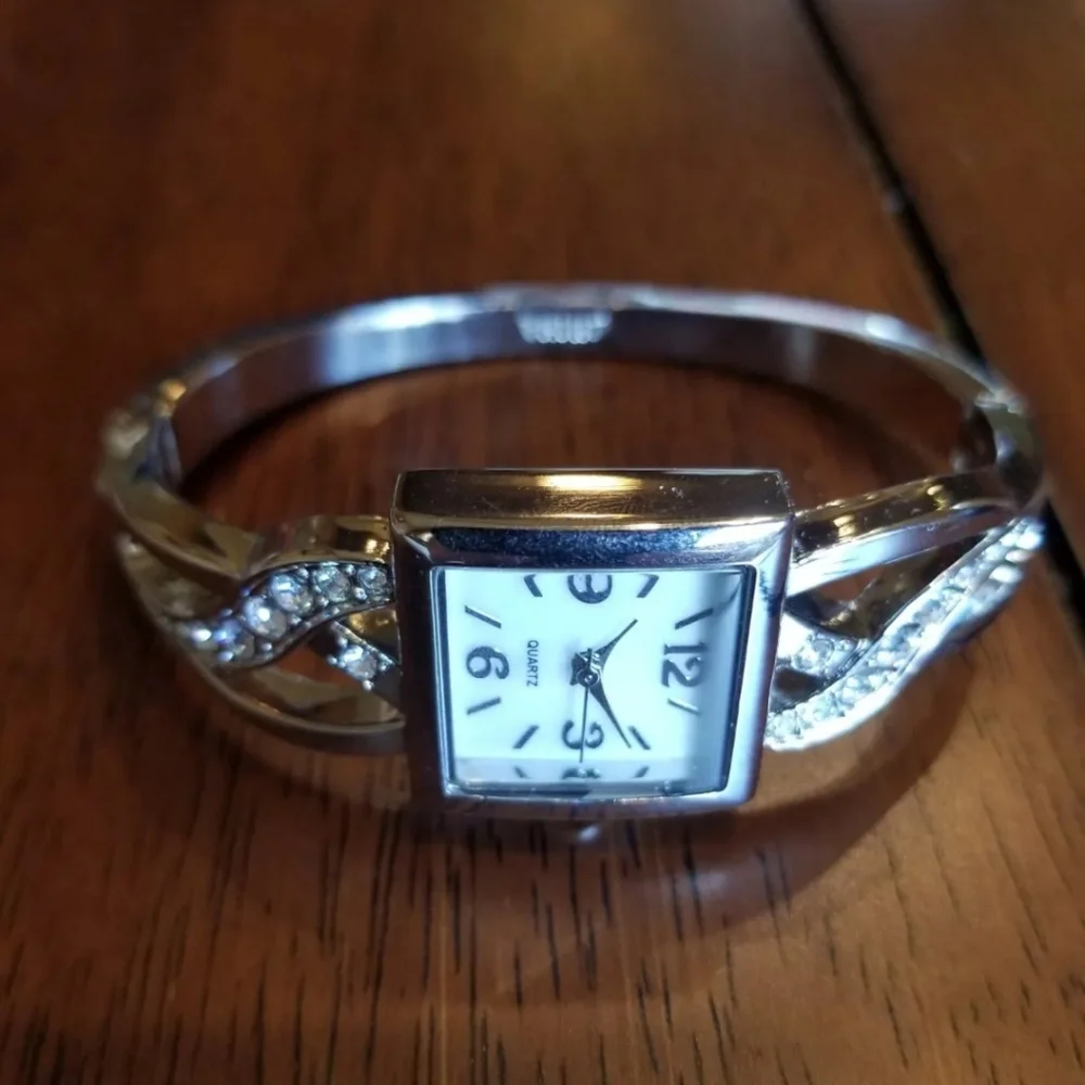 Avon Silver Watch Bangle Bracelet
